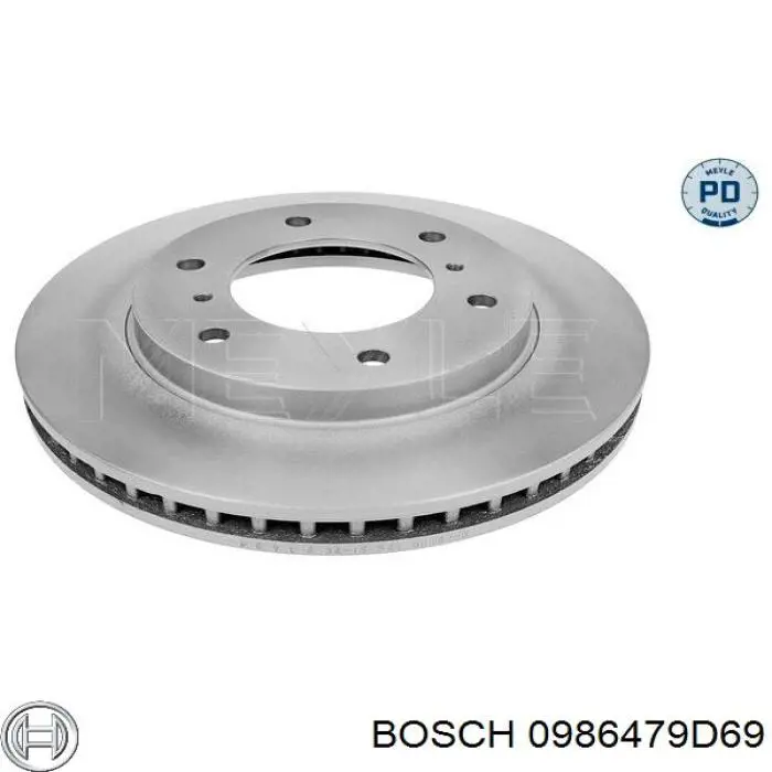 Гальмівні диски передні 0986479D69 Bosch