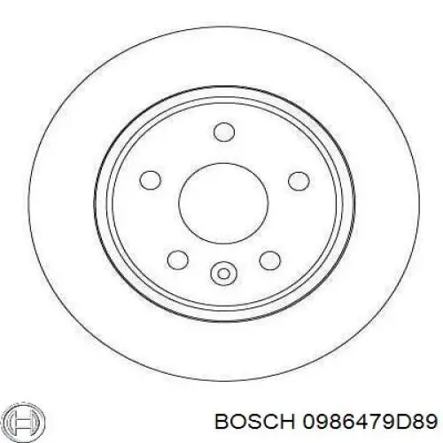 0986479D89 Bosch диск гальмівний задній