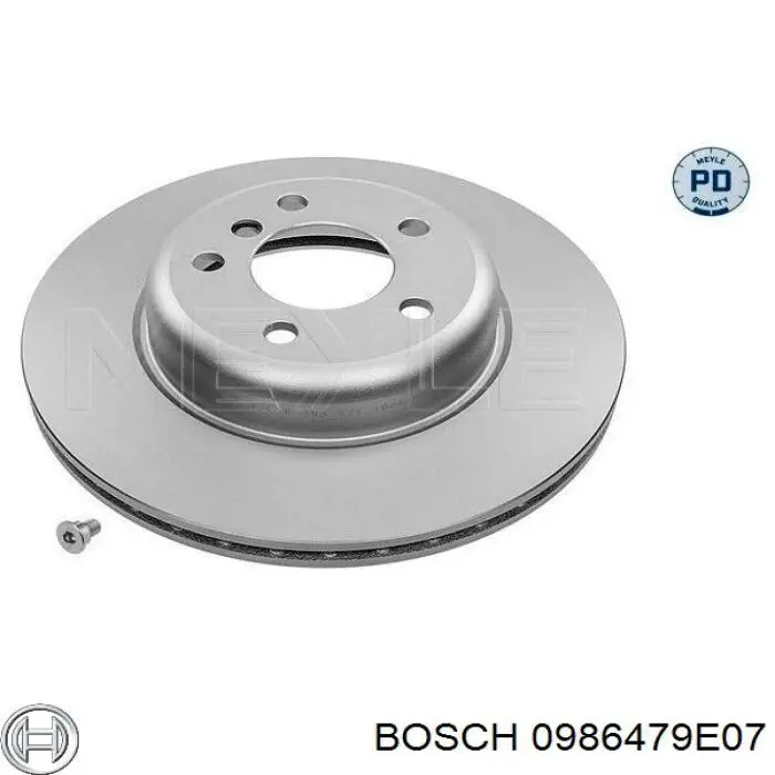 Диск гальмівний передній 0986479E07 Bosch