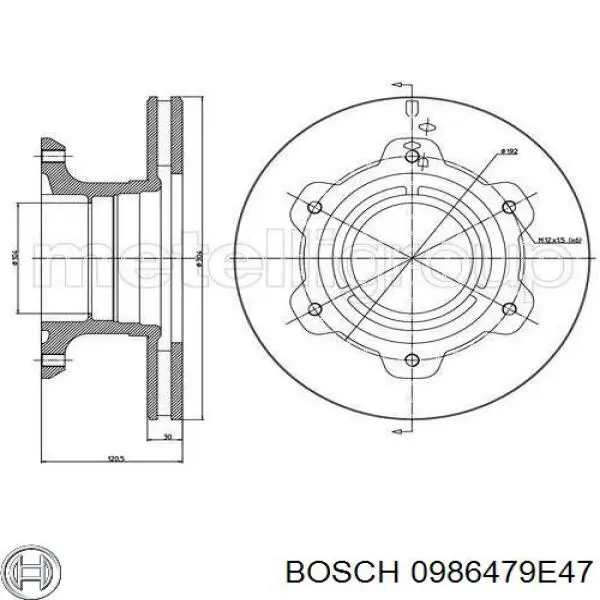 Купити A6684230412 Mercedes Диск заднього гальма