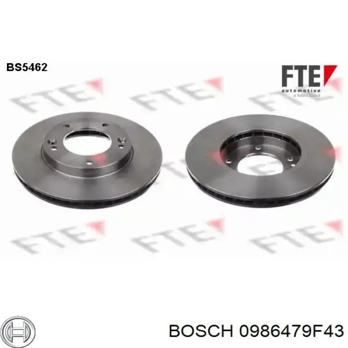 Гальмівні диски 0986479F43 Bosch