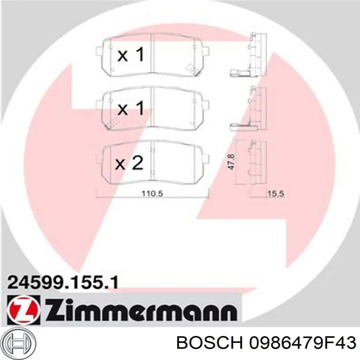 Купити 0986479F43 Bosch Диск заднього гальма