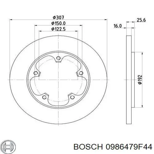 Задні дискові гальма Bosch 0986479F44 ціна, від 52.51 USD