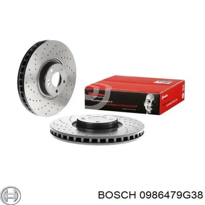 Диск гальмівний передній 0986479G38 Bosch