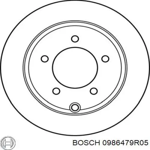 Купити 0986479R05 Bosch Диск заднього гальма