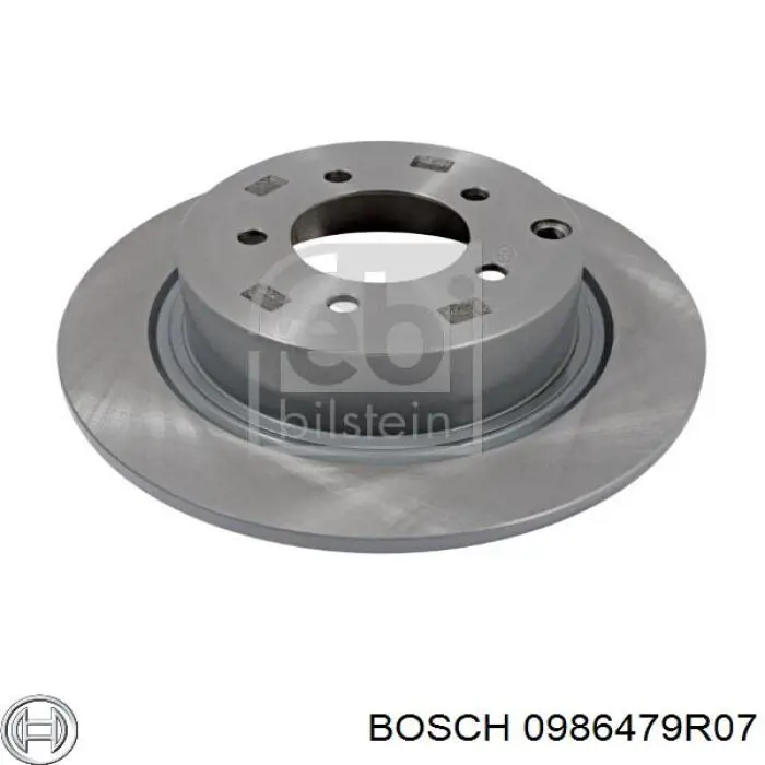 0986479R07 Bosch диск гальмівний задній