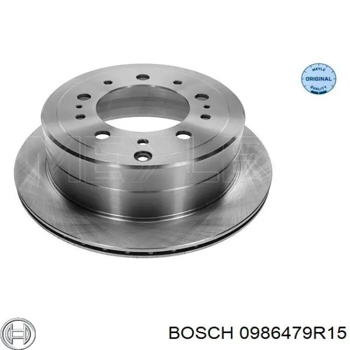 Диск гальмівний задній 0986479R15 Bosch