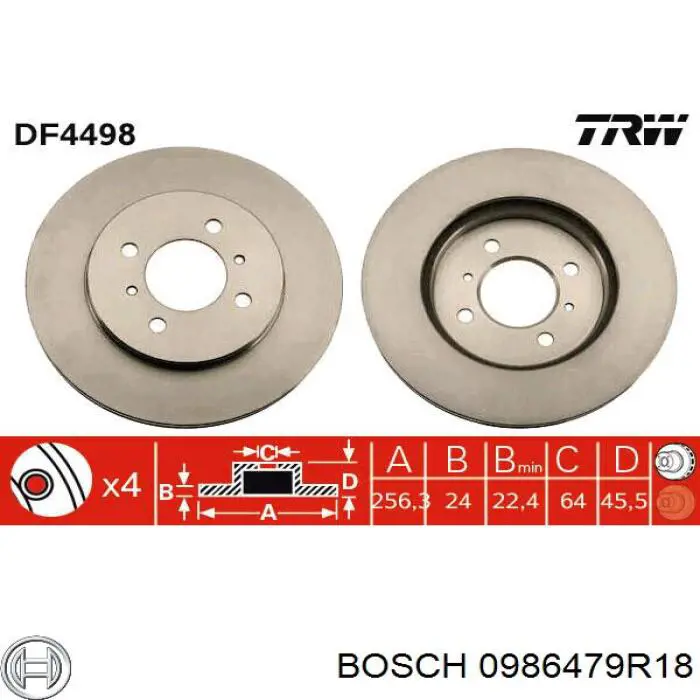 Купити 0986479R18 Bosch Ротор гальмівний
