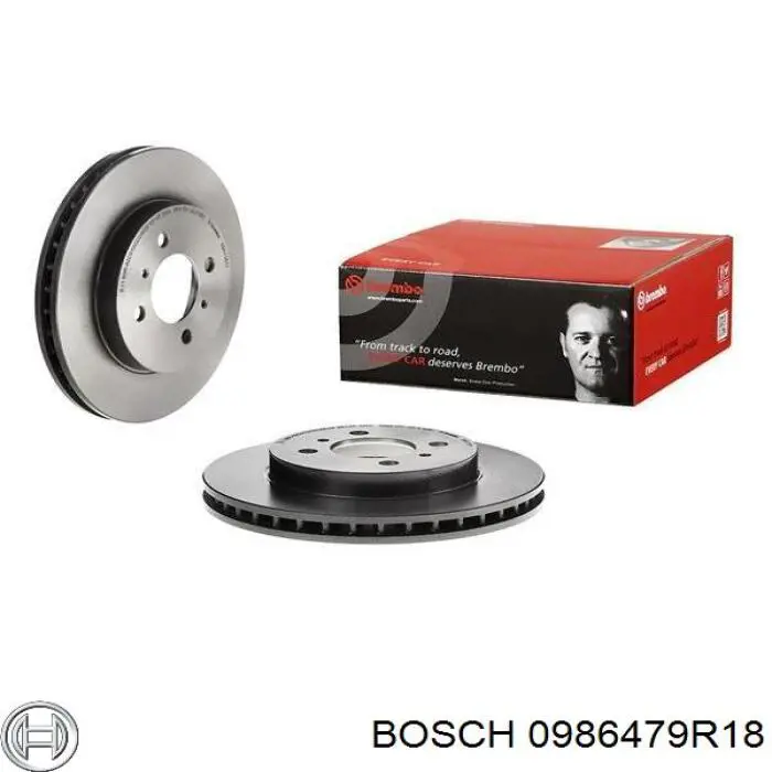 Диск гальмівний передній 0986479R18 Bosch