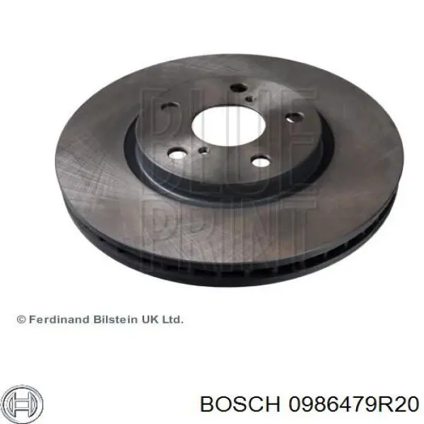 Диск гальмівний передній 0986479R20 Bosch