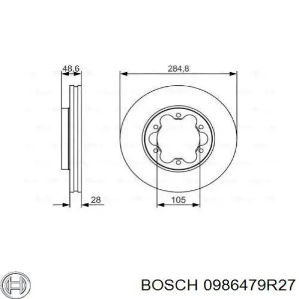Купити 0986479R27 Bosch Ротор гальмівний