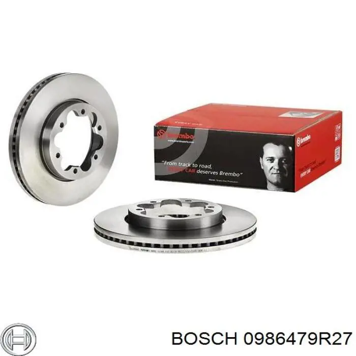 Диск гальмівний передній 0986479R27 Bosch