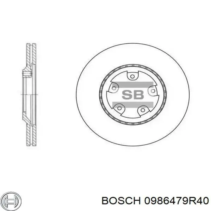 Гальмівні диски передні 0986479R40 Bosch