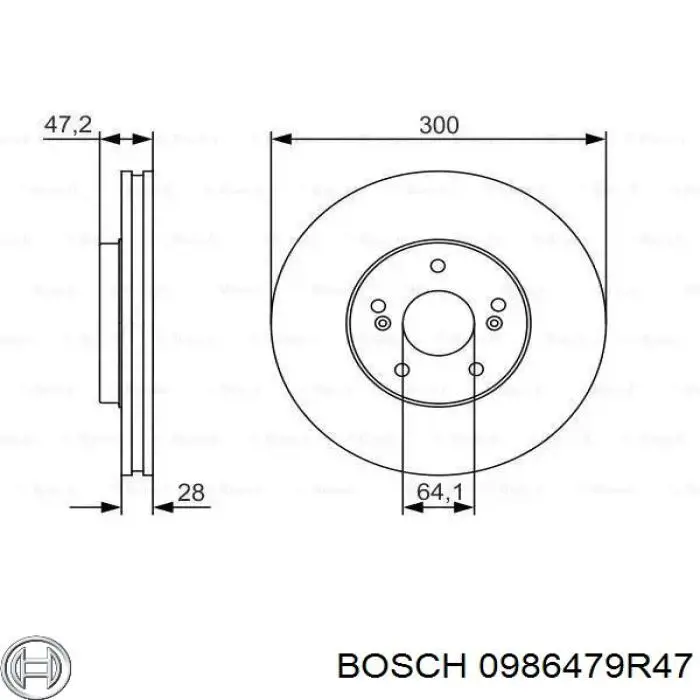 Купити 0986479R47 Bosch Ротор гальмівний