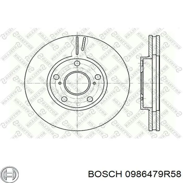 Диск гальмівний передній Bosch 0986479R58
