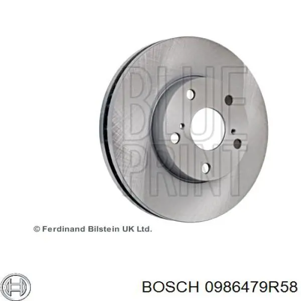Диск переднього гальма Bosch 0986479R58 ціна, від 33.10 USD