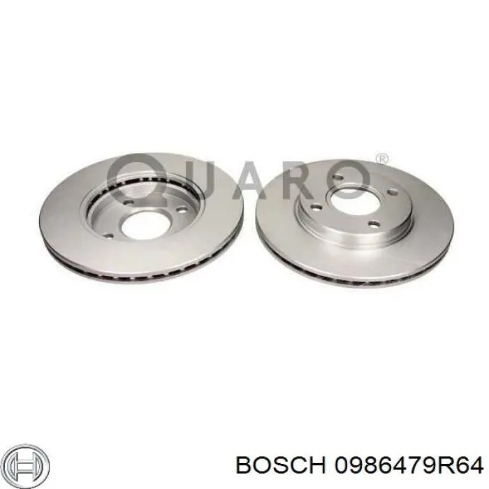 Гальмівні диски передні 0986479R64 Bosch