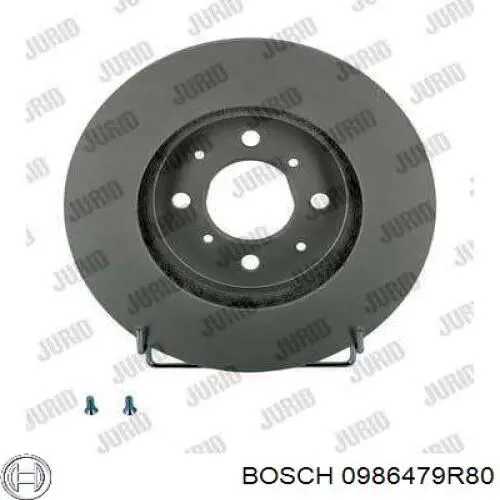 0986479R80 Bosch Гальмо дискове переднє