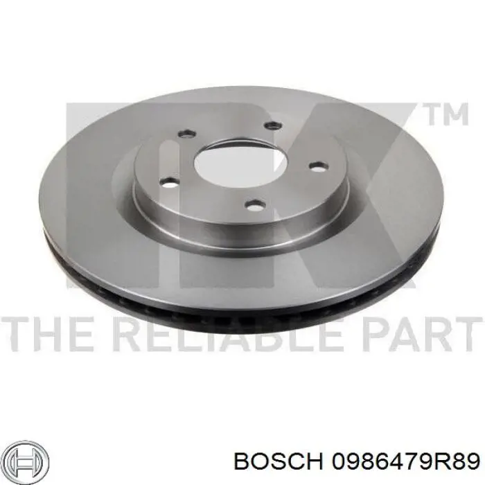 Диск переднього гальма Bosch 0986479R89 ціна, від 48.64 USD