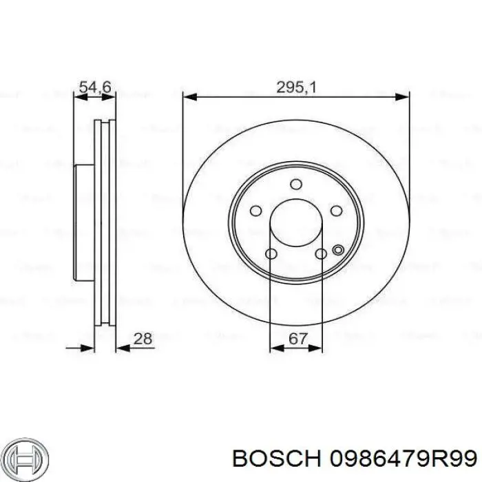 Купити 0986479R99 Bosch Ротор гальмівний