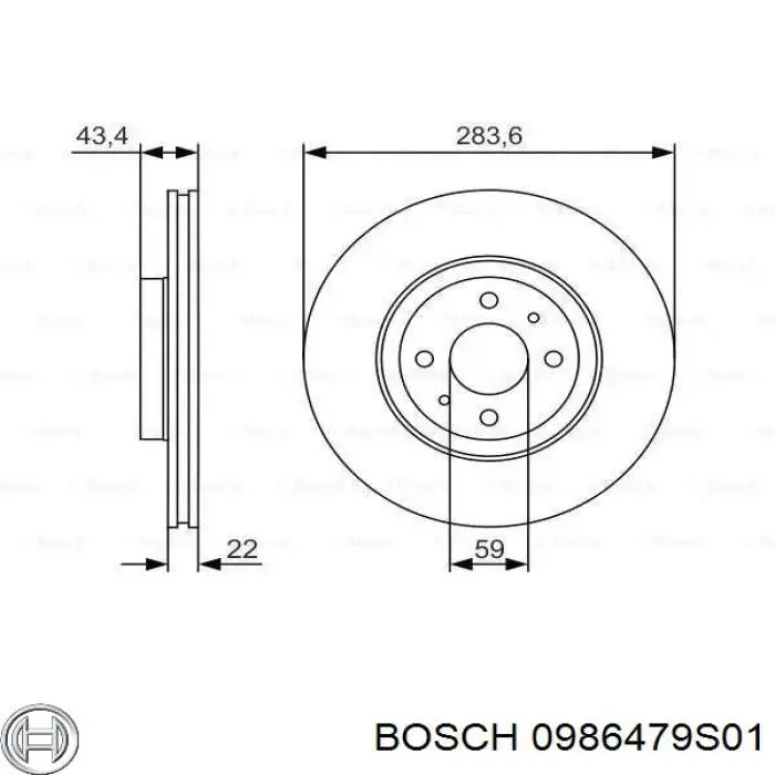 Купити 0986479S01 Bosch Ротор гальмівний