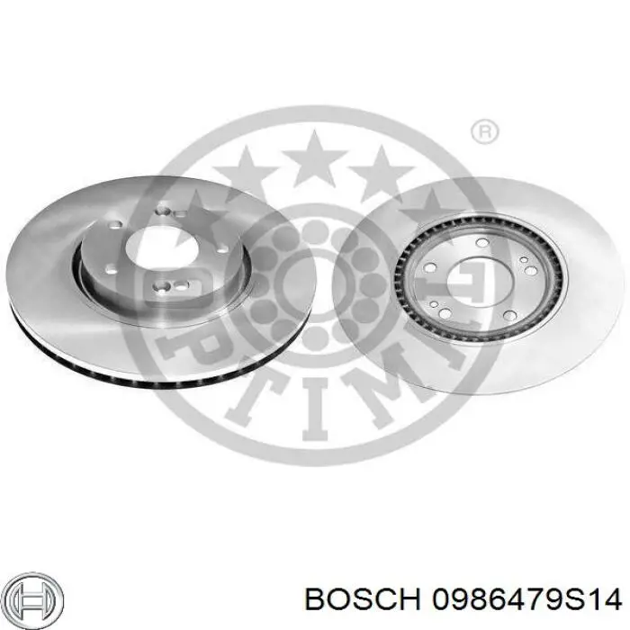 Диск гальмівний передній Bosch 0986479S14