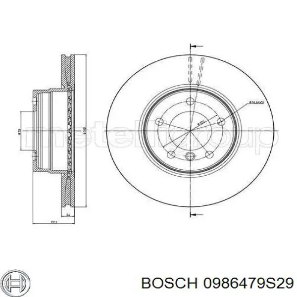 0986479S29 Bosch Гальмо дискове переднє
