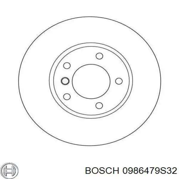 0986479S32 Bosch диск гальмівний передній