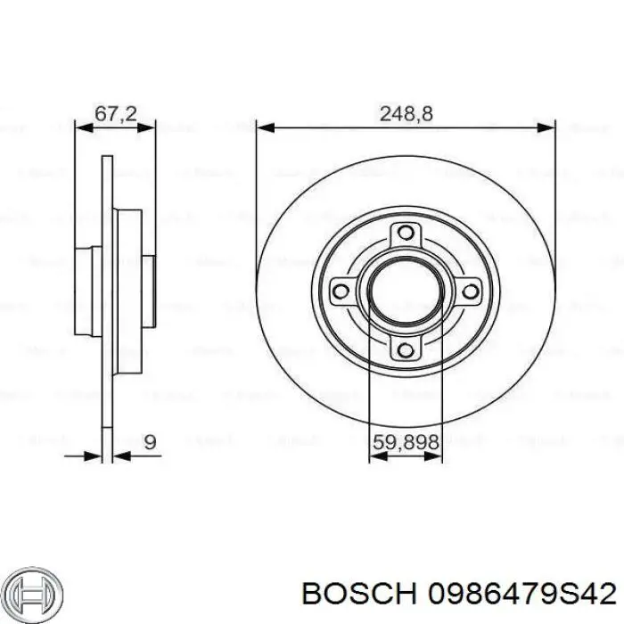 Гальмівні диски 0986479S42 Bosch