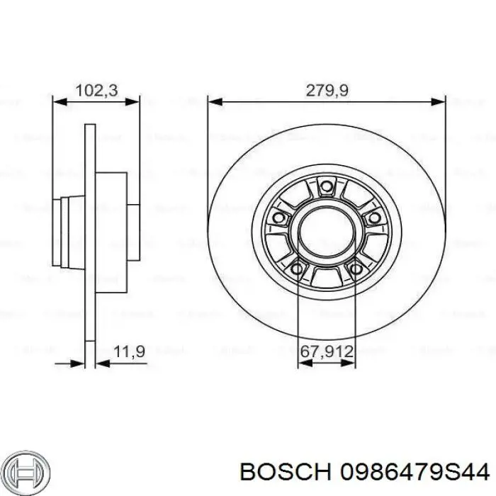 Гальмівні диски 0986479S44 Bosch