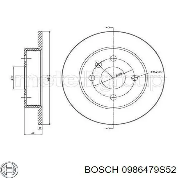 Задні дискові гальма Bosch 0986479S52 ціна, від 17.86 USD