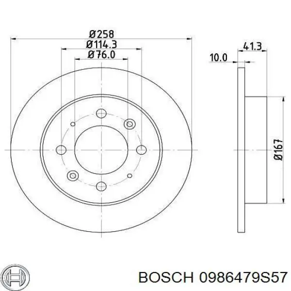 Гальмівні диски 0986479S57 Bosch