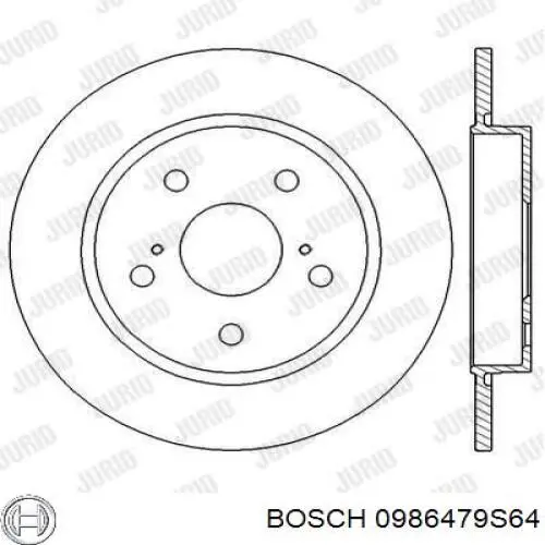Задні дискові гальма Bosch 0986479S64 ціна, від 27.26 USD