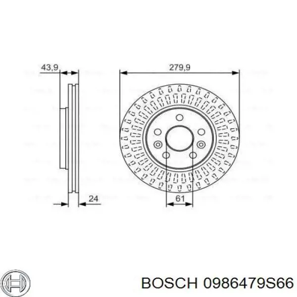 Гальмівні диски передні 0986479S66 Bosch