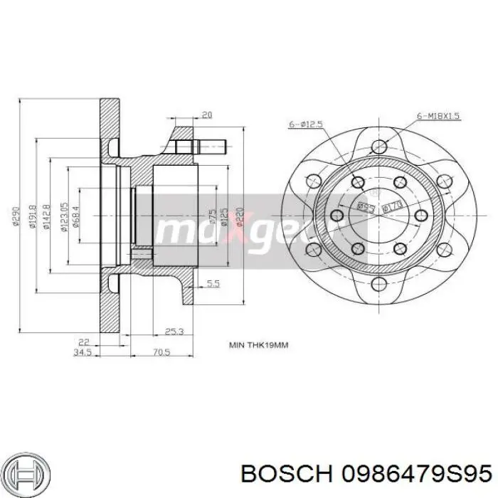 Купити 0986479S95 Bosch Ротор гальмівний