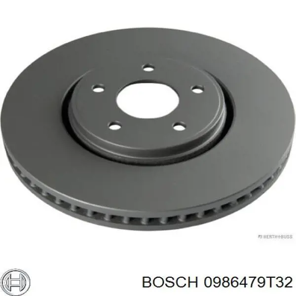 0986479T32 Bosch диск гальмівний передній