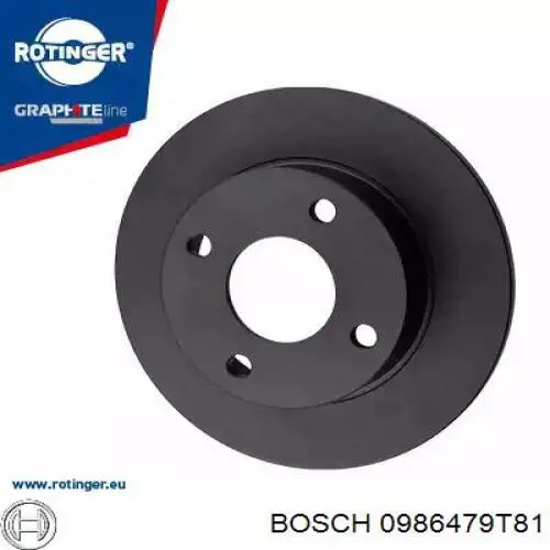 0986479T81 Bosch диск гальмівний задній