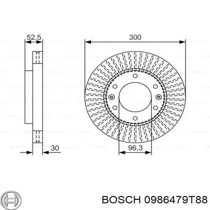 Купити 0986479T88 Bosch Ротор гальмівний