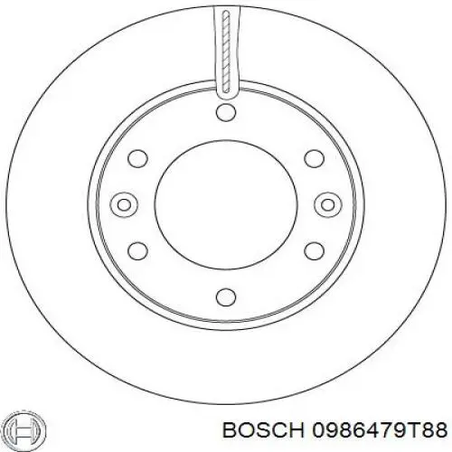 Гальмівні диски передні 0986479T88 Bosch