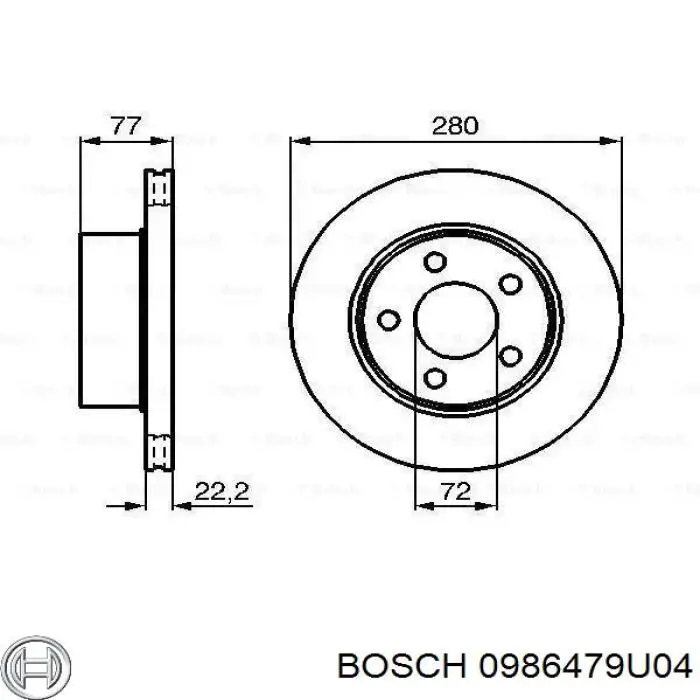 Купити 0986479U04 Bosch Ротор гальмівний