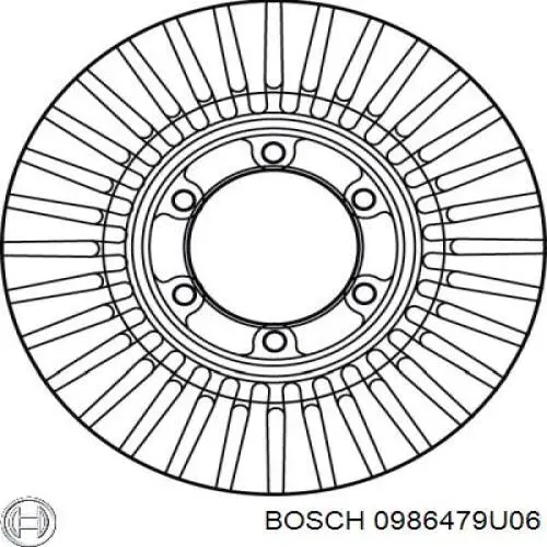 0986479U06 Bosch Гальмо дискове переднє