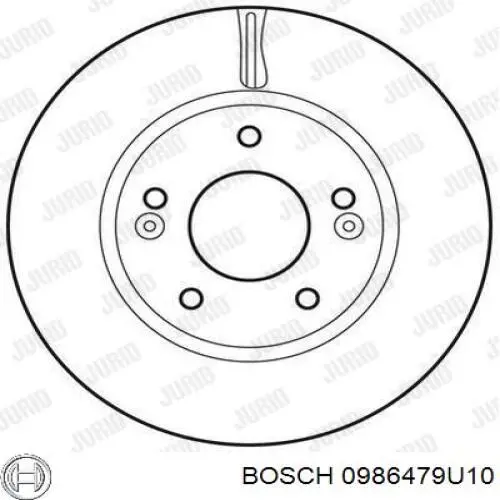 0986479U10 Bosch Гальмо дискове переднє