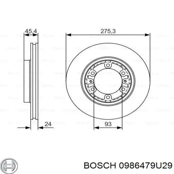 Гальмівні диски 0986479U29 Bosch