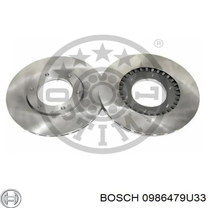 Диск гальмівний передній Bosch 0986479U33