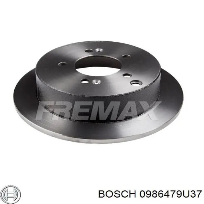 Купити 0986479U37 Bosch Диск заднього гальма