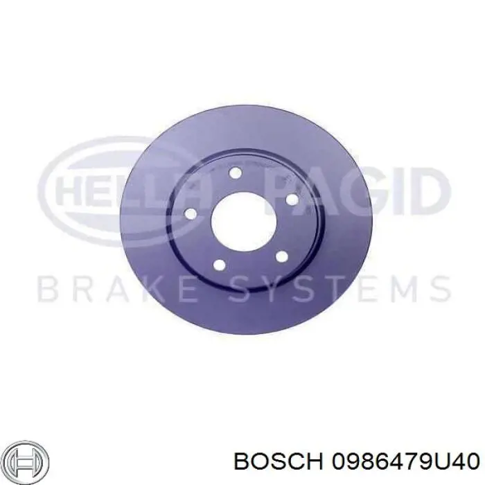 Гальмівні диски передні 0986479U40 Bosch
