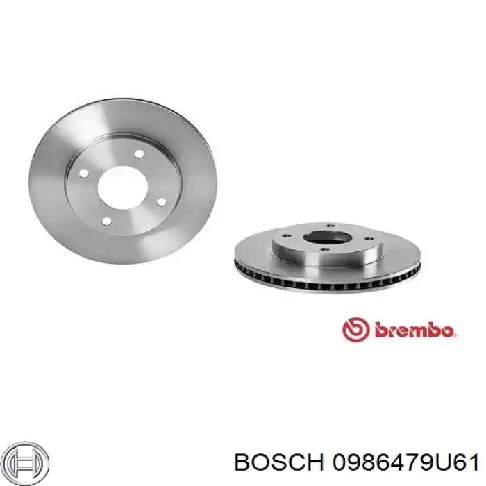 0986479U61 Bosch диск гальмівний передній