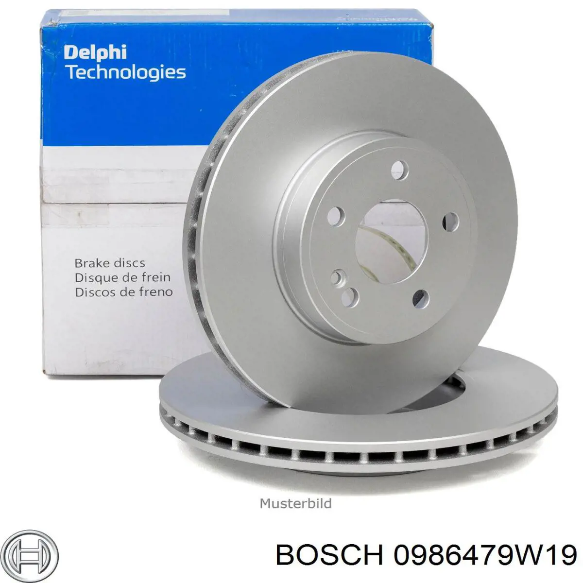 Гальмівні диски передні 0986479W19 Bosch