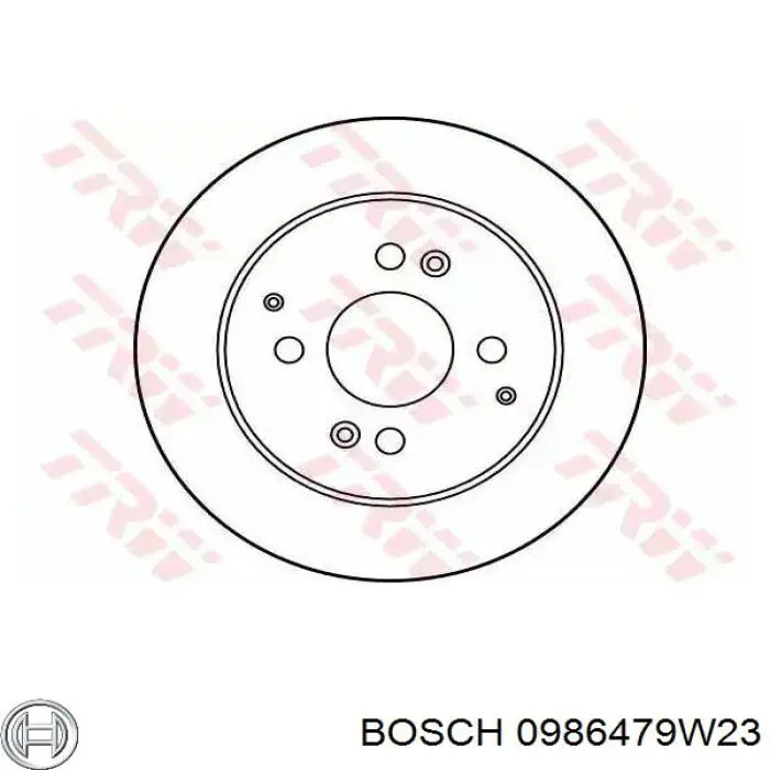 0986479W23 Bosch диск гальмівний задній
