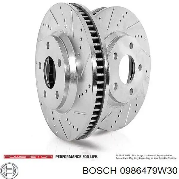 0986479W30 Bosch диск гальмівний передній